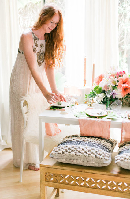 Tropical Galentine's Day brunch Inspiration