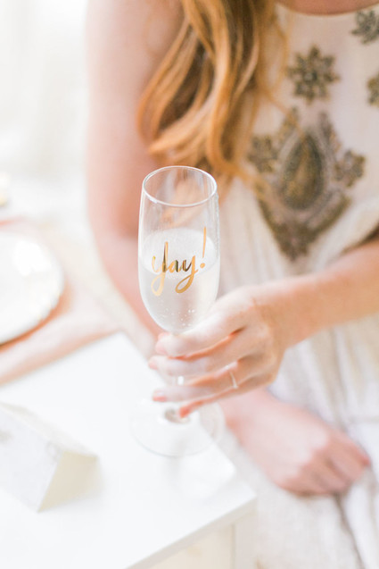 Gold champagne flute