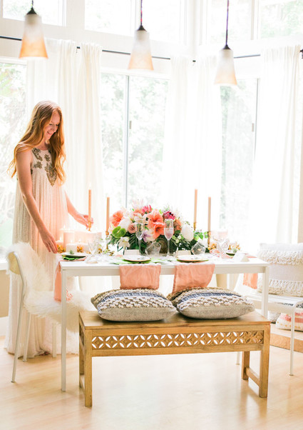 Tropical Galentine's Day brunch Inspiration