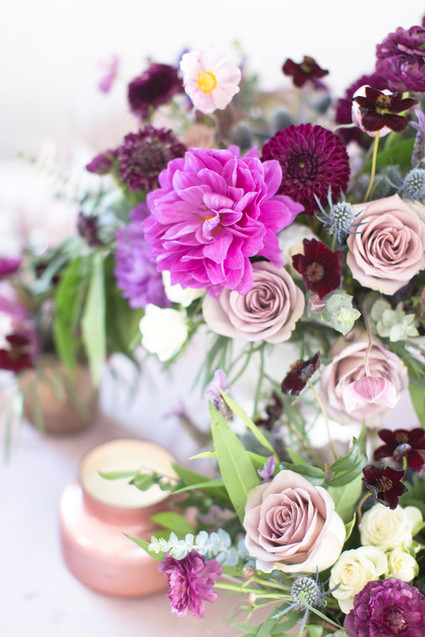 Purple wedding flowers