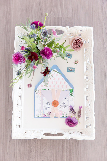 Light blue wedding invitations