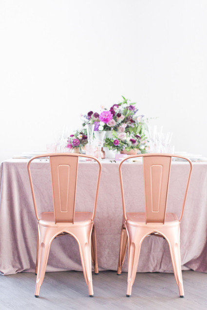 Rose gold chairs