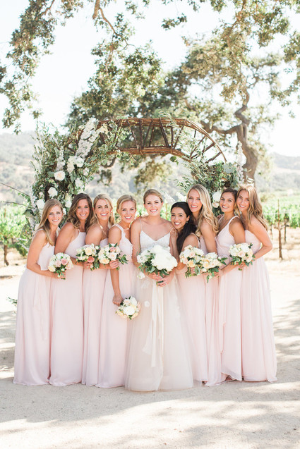 Pink bridesmaids dresses