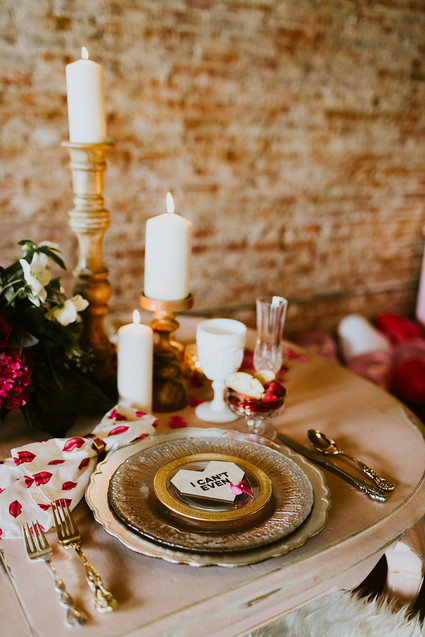 Valentine's Day place setting