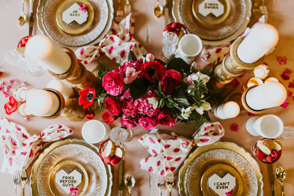 Valentine's Day tablescape