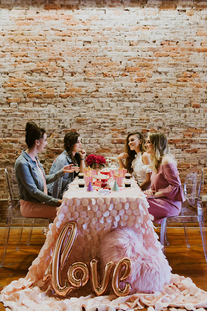 Galentine's Day tablescape