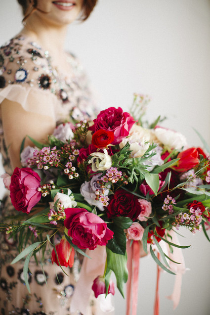 Valentine's Day bridal bouquet Inspiration