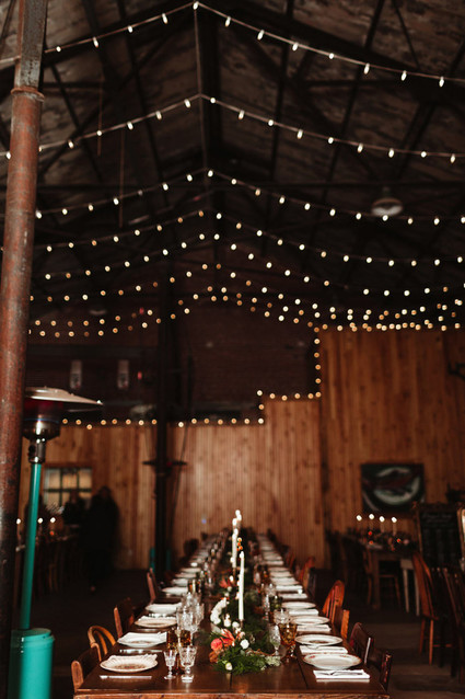 Rustic wedding reception