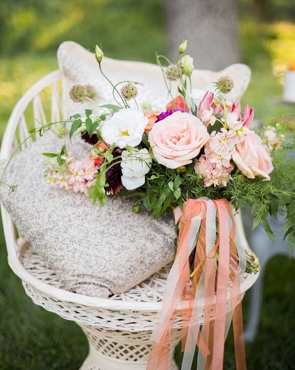 Peach bridal bouquet Inspiration