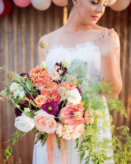 Peach bridal bouquet Inspiration