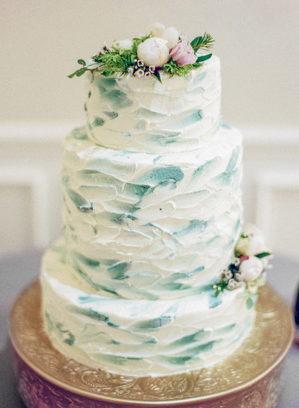 Blue wedding cake