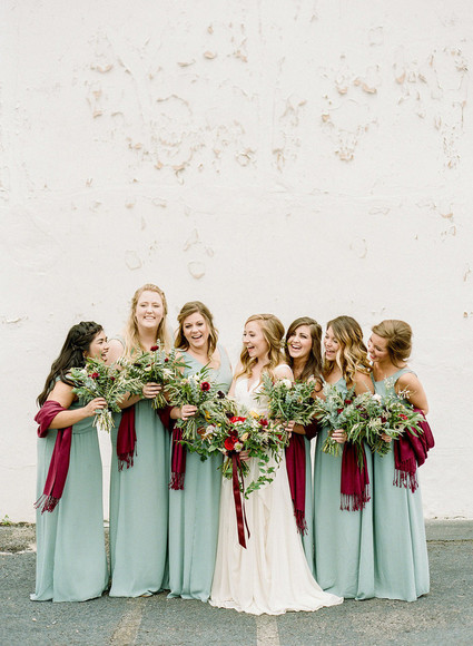 Winter bridesmaids