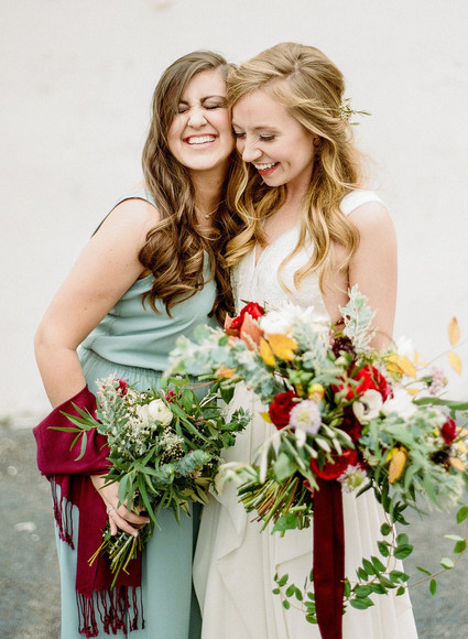 Winter bridesmaids