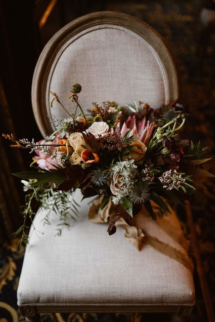Moody bridal bouquet