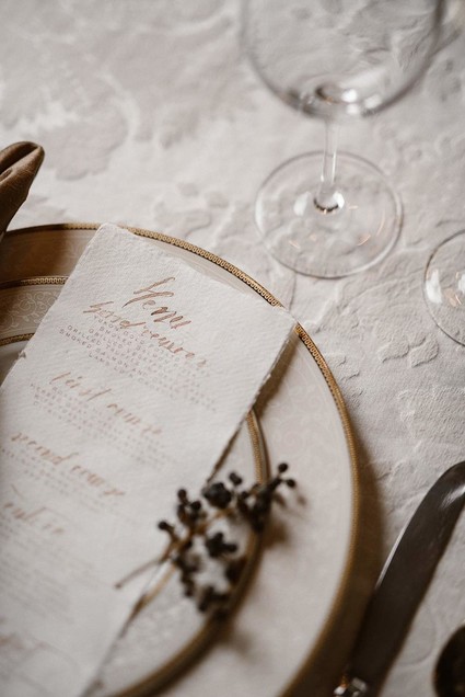 Elegant menu
