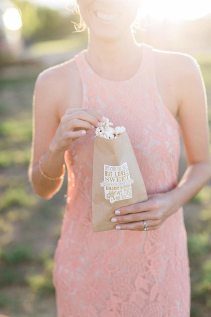 Popcorn wedding favors
