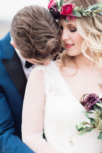 Modern wedding portrait