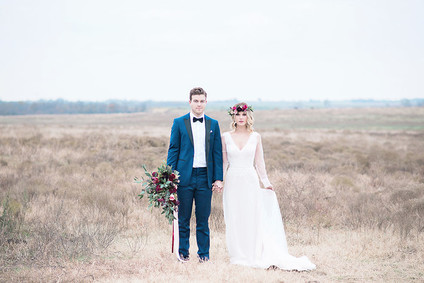 Modern wedding portrait