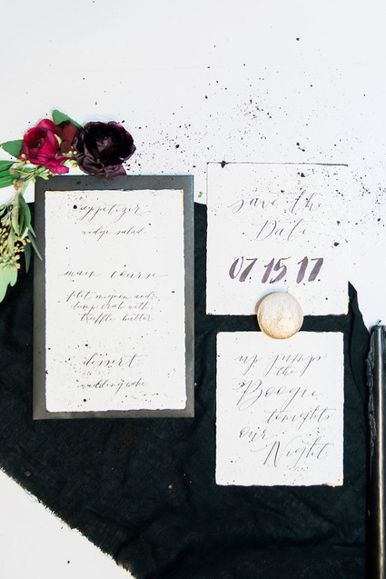 Black wedding invitations