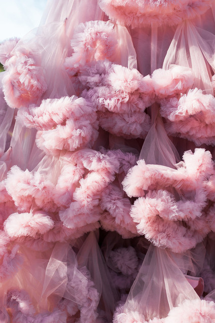 Pink wedding dress