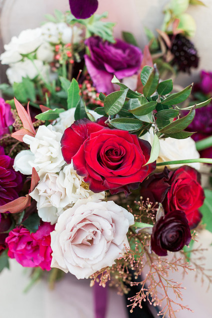 Valentine's inspired bridal bouquet