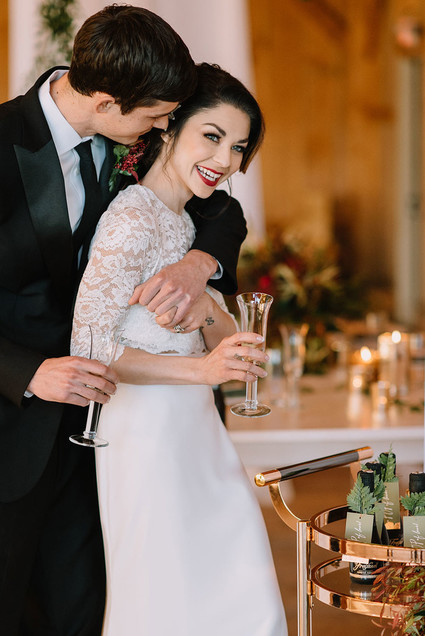 Modern wedding portrait