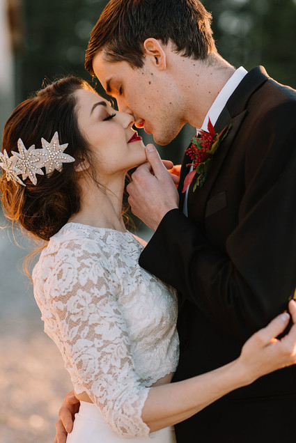 Modern wedding portrait