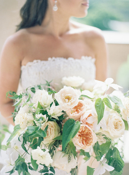 Pink and white bridal bouquet