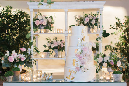 Pink wedding cake