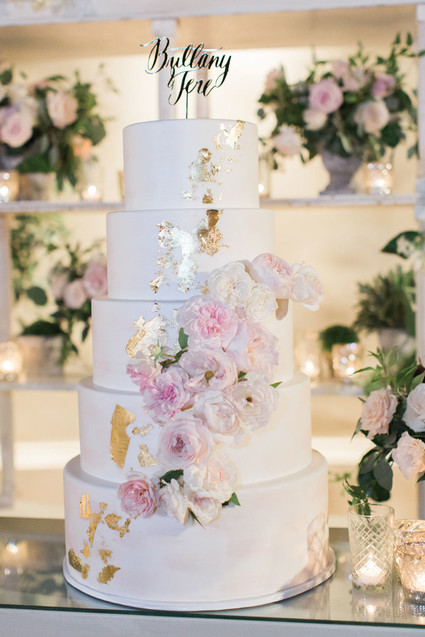 Pink wedding cake