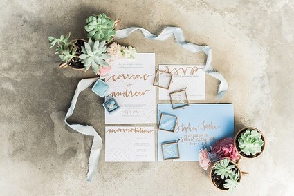Desert wedding invites