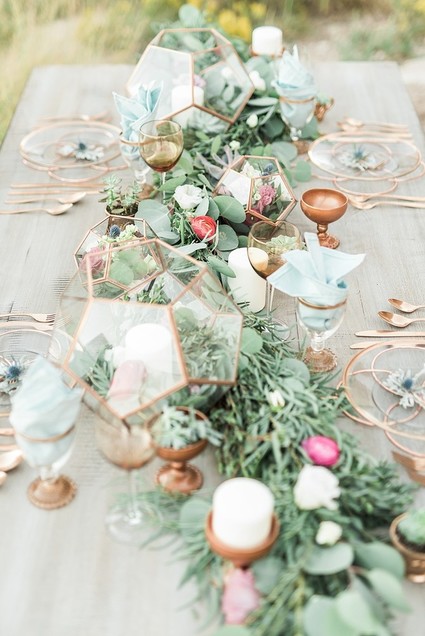 Gold tablescape