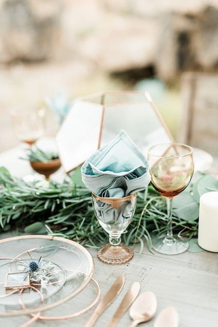 Copper place setting