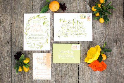 California wedding invitations