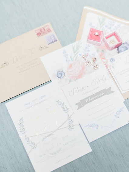 Spring wedding stationery