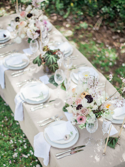 Garden wedding tablescape