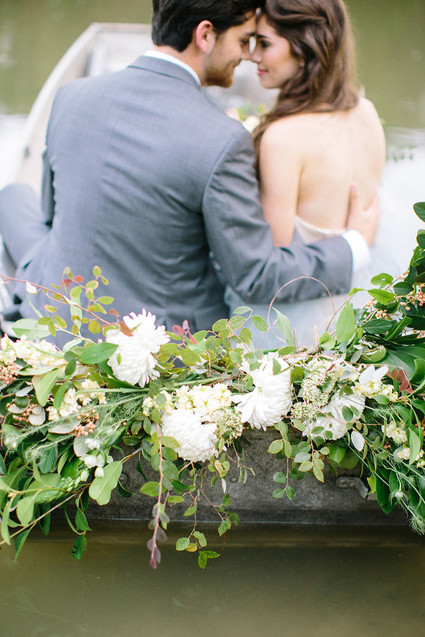 Romantic lakeside elopement