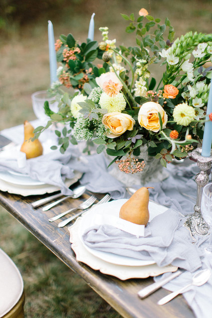 Peach wedding flowers