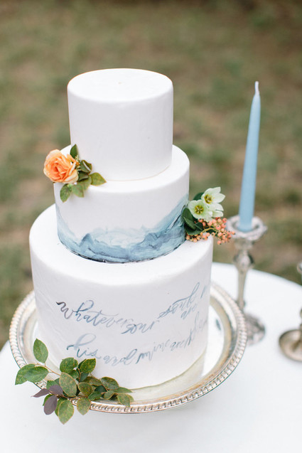 Blue wedding cake