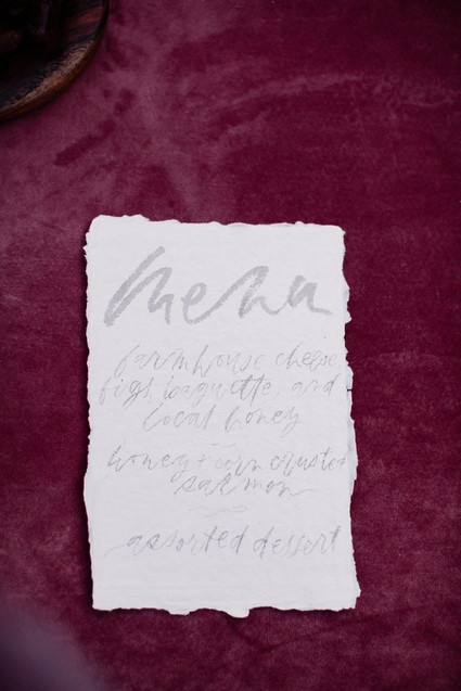 Calligraphy menu