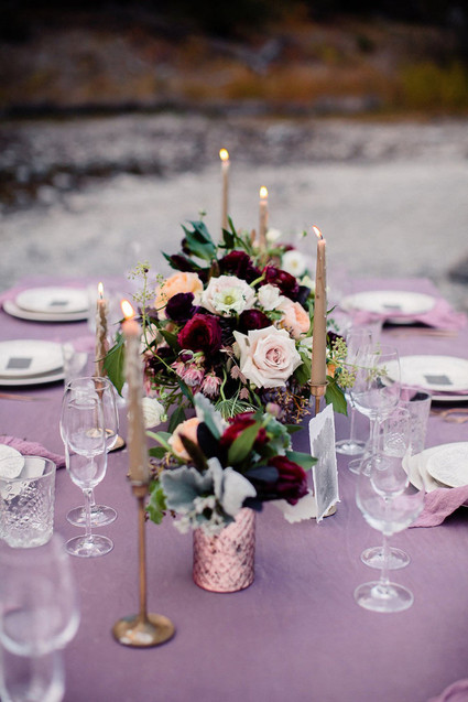 Purple tablescape