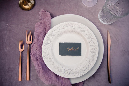 Purple place setting