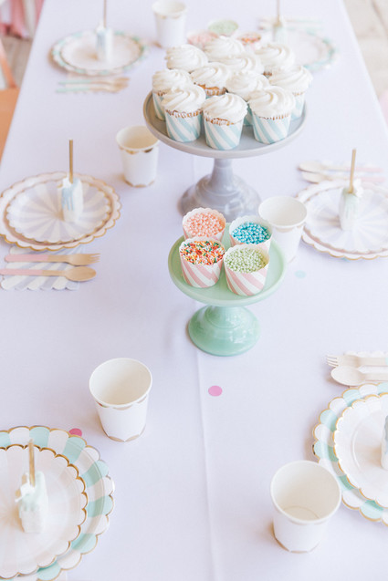 Pastel bakery 1st birthday party Inspiration