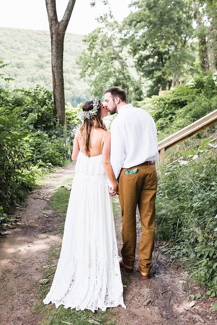 Bohemian summer camp wedding