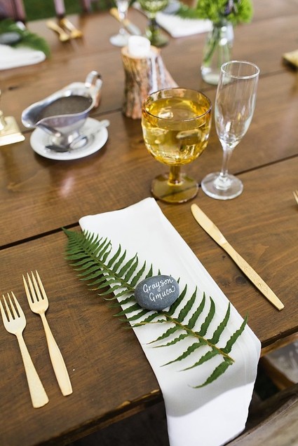 Fern place setting
