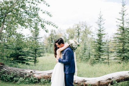 Romantic Canadian lake house wedding