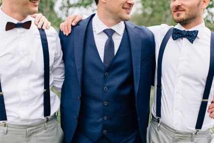 Navy groomsmen