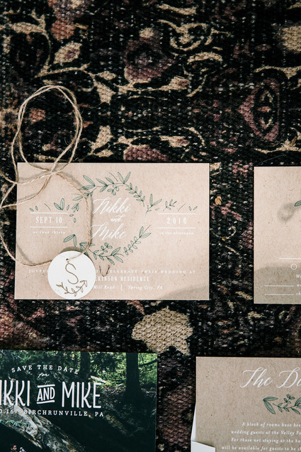 Woodland wedding invitations