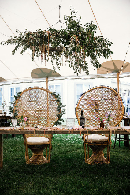 Boho sweetheart table