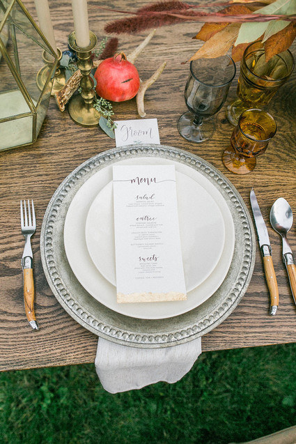 Fall place setting Inspiration